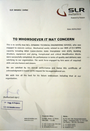 Work Completion Certificates