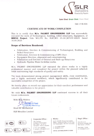 Work Completion Certificates